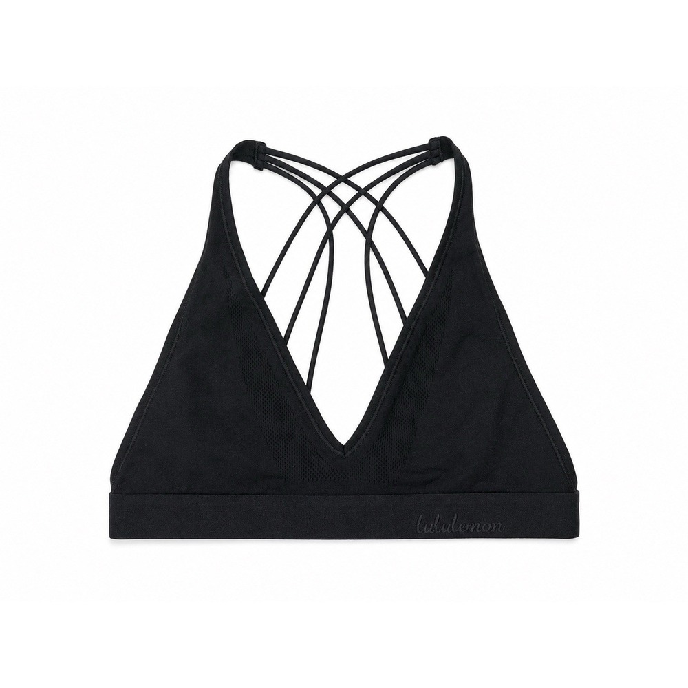Women's Lululemon Black Strappy Bralette Bra Yoga Loungewear Size S